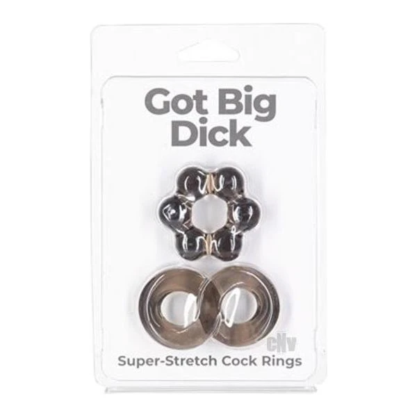 Powerbullet Big Dick Black 2 Pack Cock Rings For Enhanced Erections Model Bd 2 Male Pleasure Enhancer Black