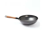 Induction Iron Wok Non-stick Flat- bottomed Pan 32CM without Ears Cooker Kitchen