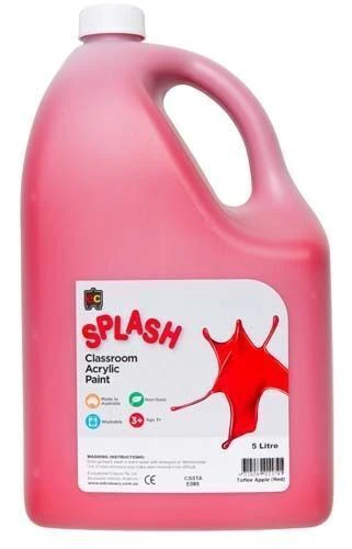 Ec Splash Classroom Acrylic Paint 5L Toffee Apple (Red)