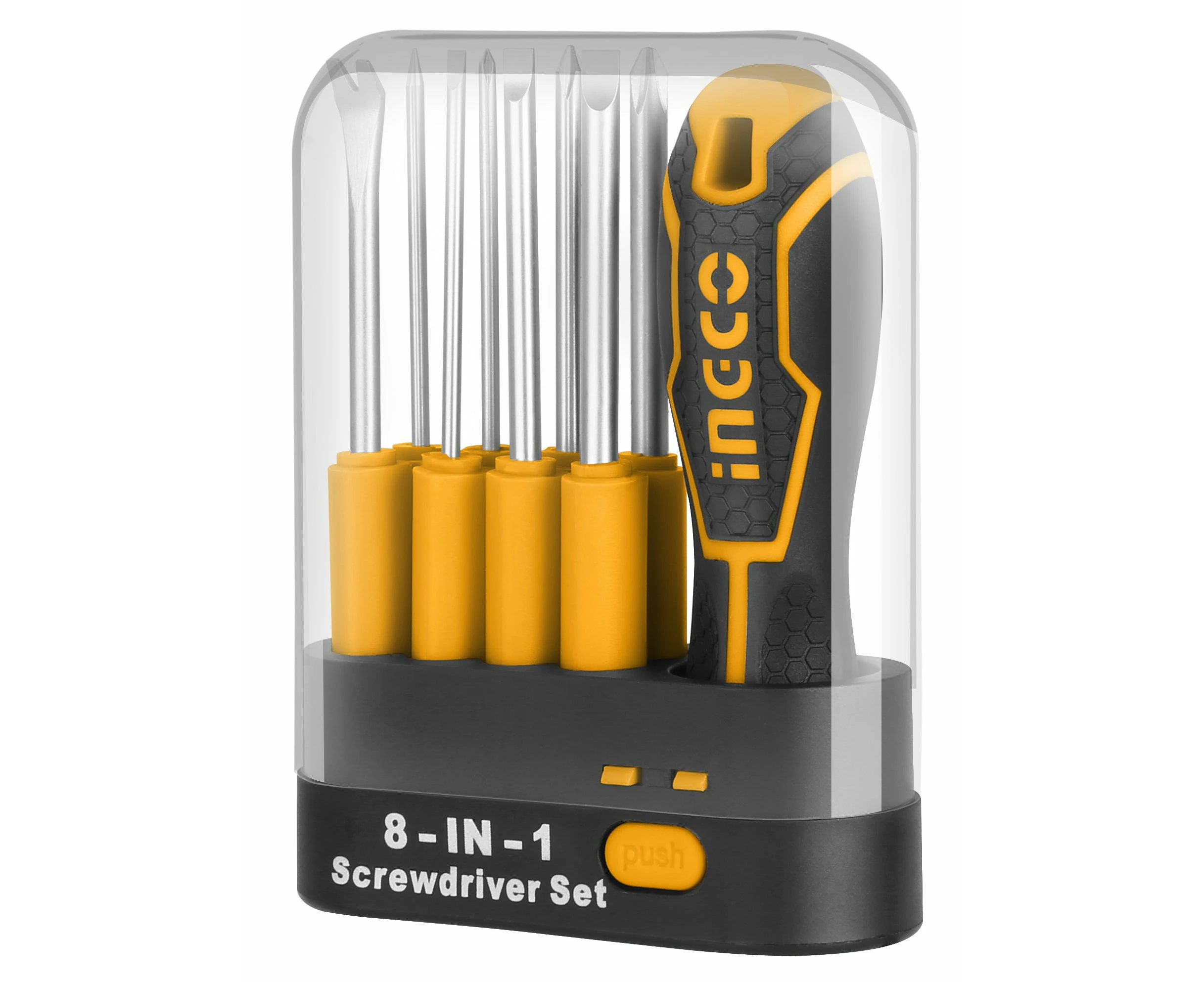 INGCO 9 Pcs Interchangeable Bit Screwdrivers Set