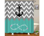Anchor Inspirational Quote Shower Curtain