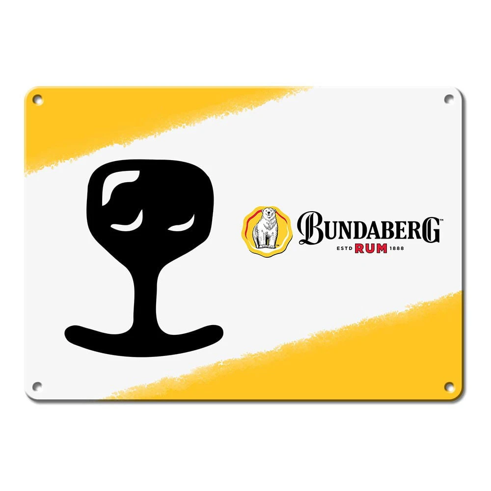 Bundy Bundaberg Rum Bear Nose Large Tin Wall Sign