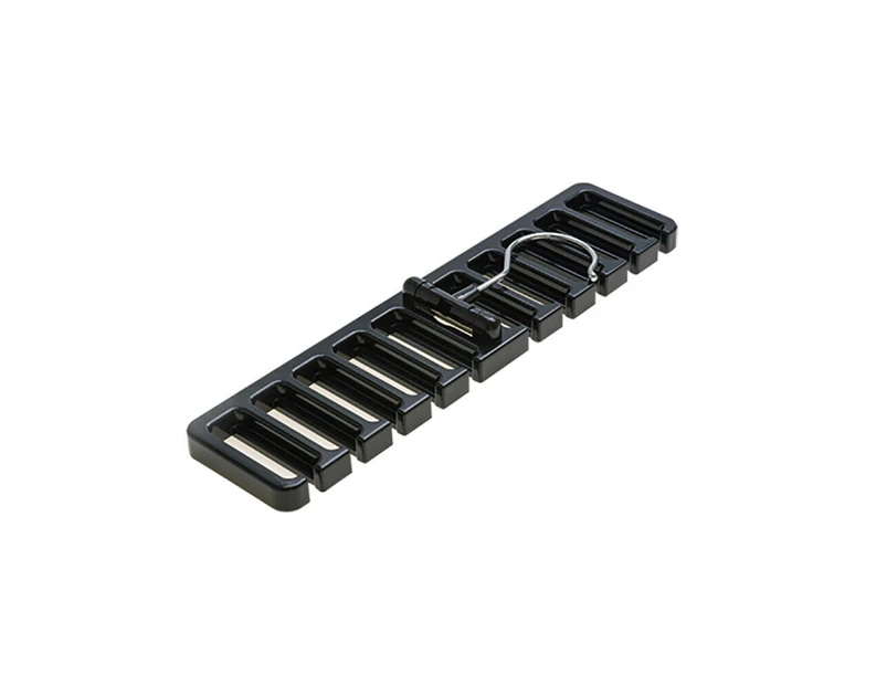 10 Holes Men Tie Belt Organizer Rack Space Saving Hanger Holder - Black