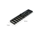 10 Holes Men Tie Belt Organizer Rack Space Saving Hanger Holder - Black