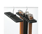 10 Holes Men Tie Belt Organizer Rack Space Saving Hanger Holder - Black