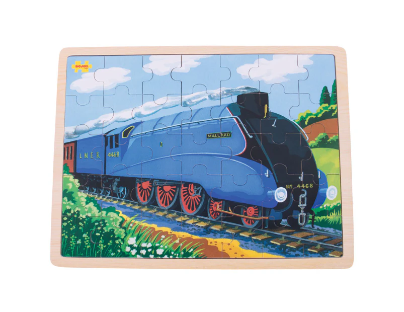 Bigjigs Toys Mallard Train Wooden Tray Puzzle - 35 Piece Puzzle