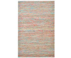 Handwoven Natural Jute Rug-Kerala 6001-Natural/Red Multi