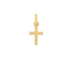 Bevilles 9ct Yellow Gold Plain Cross Charm