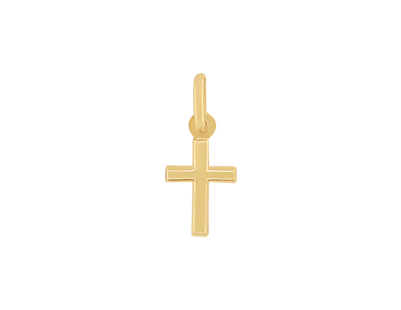 Bevilles 9ct Yellow Gold Plain Cross Charm