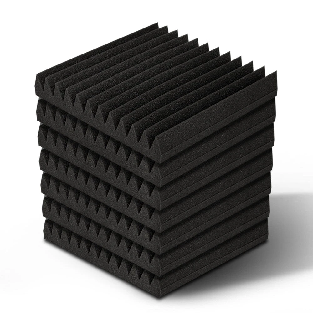 Studio Acoustic Foam Sound Proofing Panels 30x30cm 20pcs - Black