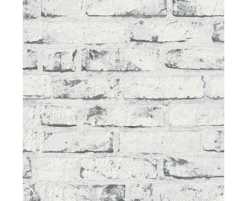 New England Rustic Brick Wallpaper White AS Creation