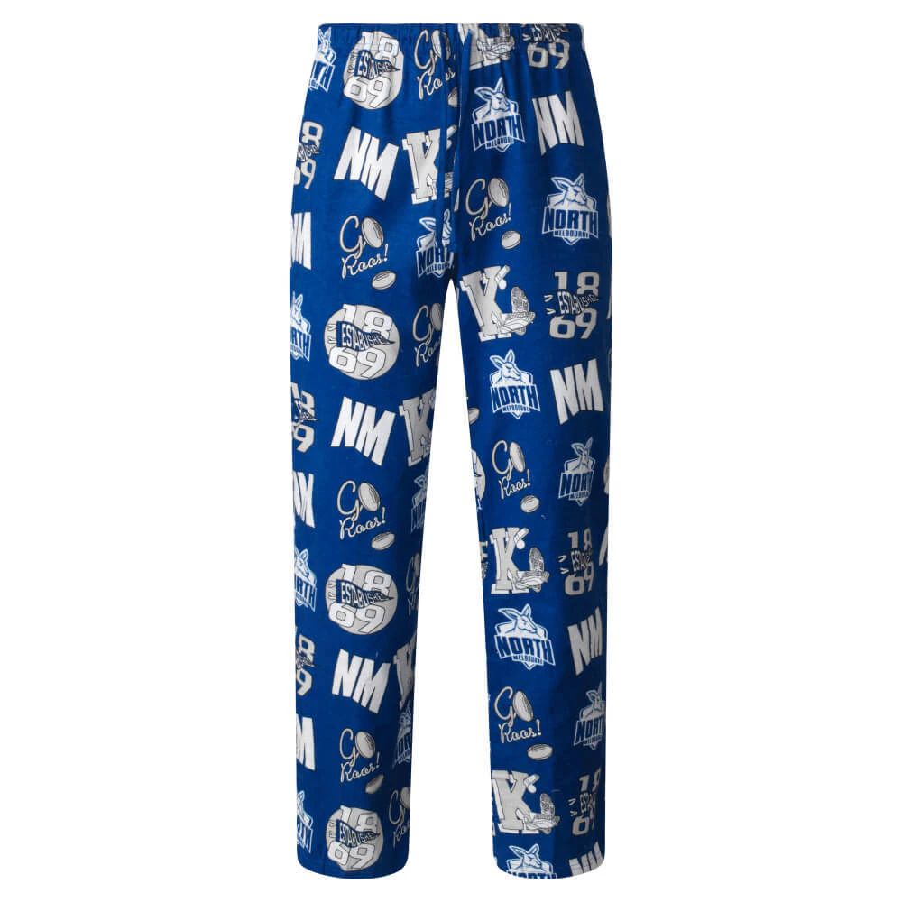 North Melbourne Kangaroos Mens Flannel Sleep Pants