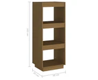 vidaXL Book Cabinet/Room Divider Honey Brown Solid Pinewood