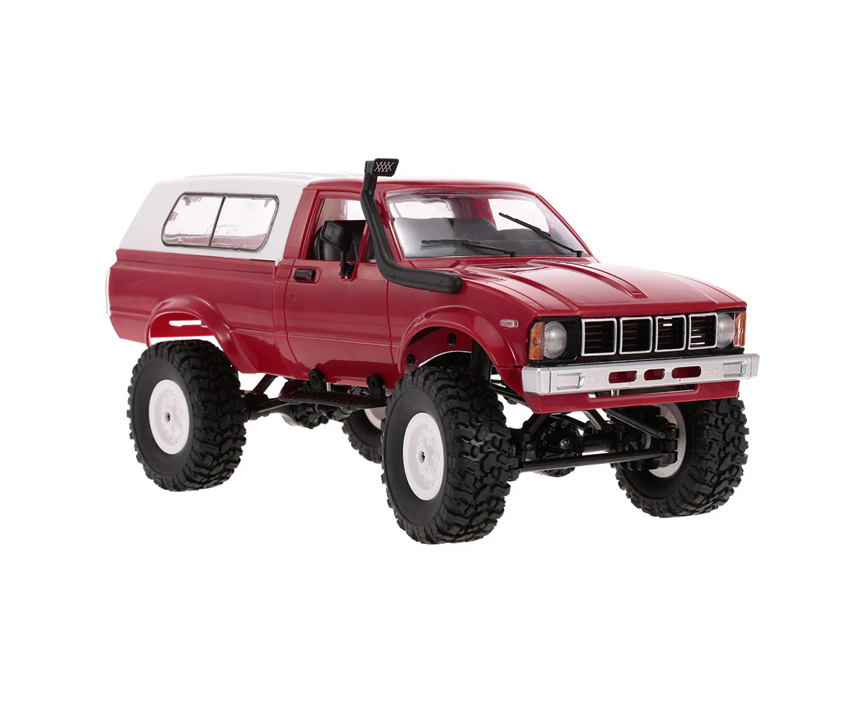 WPL C24 1/16 RC Car Crawler Off-Road With Headlight 4WD Pick-up Truck Gift for Kids RTR - Red