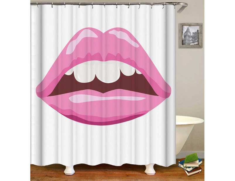 Cool Sexy Bubble Gum Lips Shower Curtain
