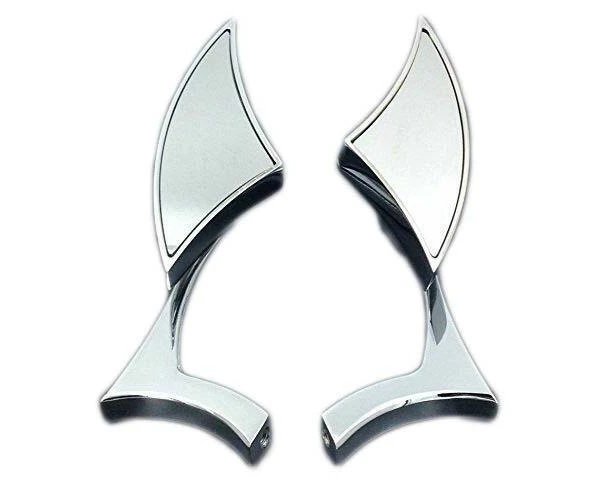 Motorcycle Chrome 8mm/10mm Spear Blade Mirrors For Harley Davidson Sportster Dyna Softail