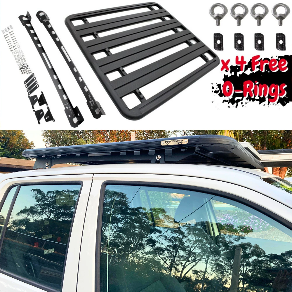 Cobra 4x4 Flat Roof Rack Aluminium Fits Volkswagen Amarok 2010 Onwards Platform Steel Brackets