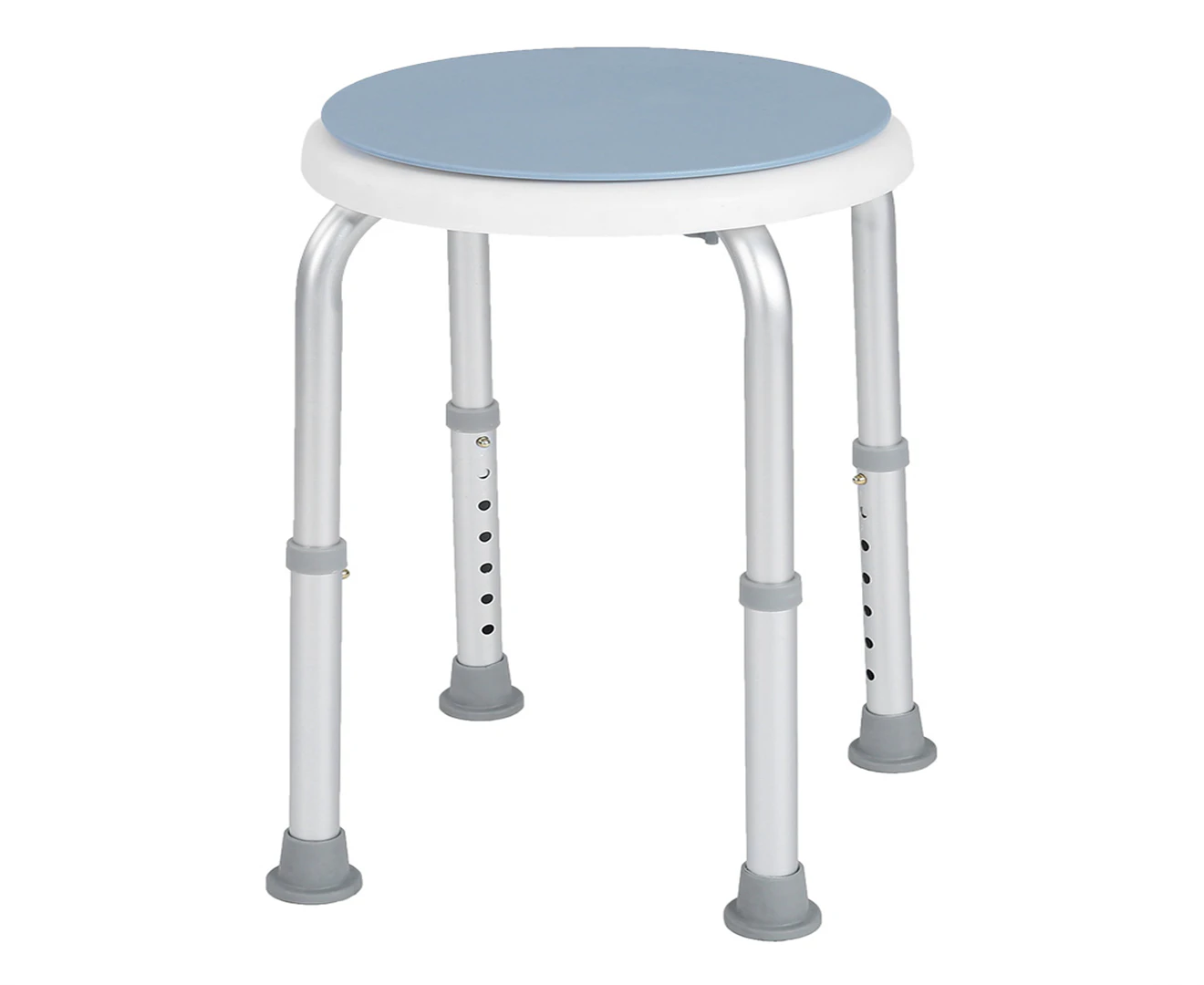 Adjustable Round Bath Shower Stool Aluminum Alloy Swivelling Seat 360°Rotating Safety Seat