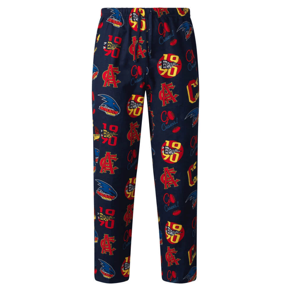 Adelaide Crows Mens Flannel Sleep Pants