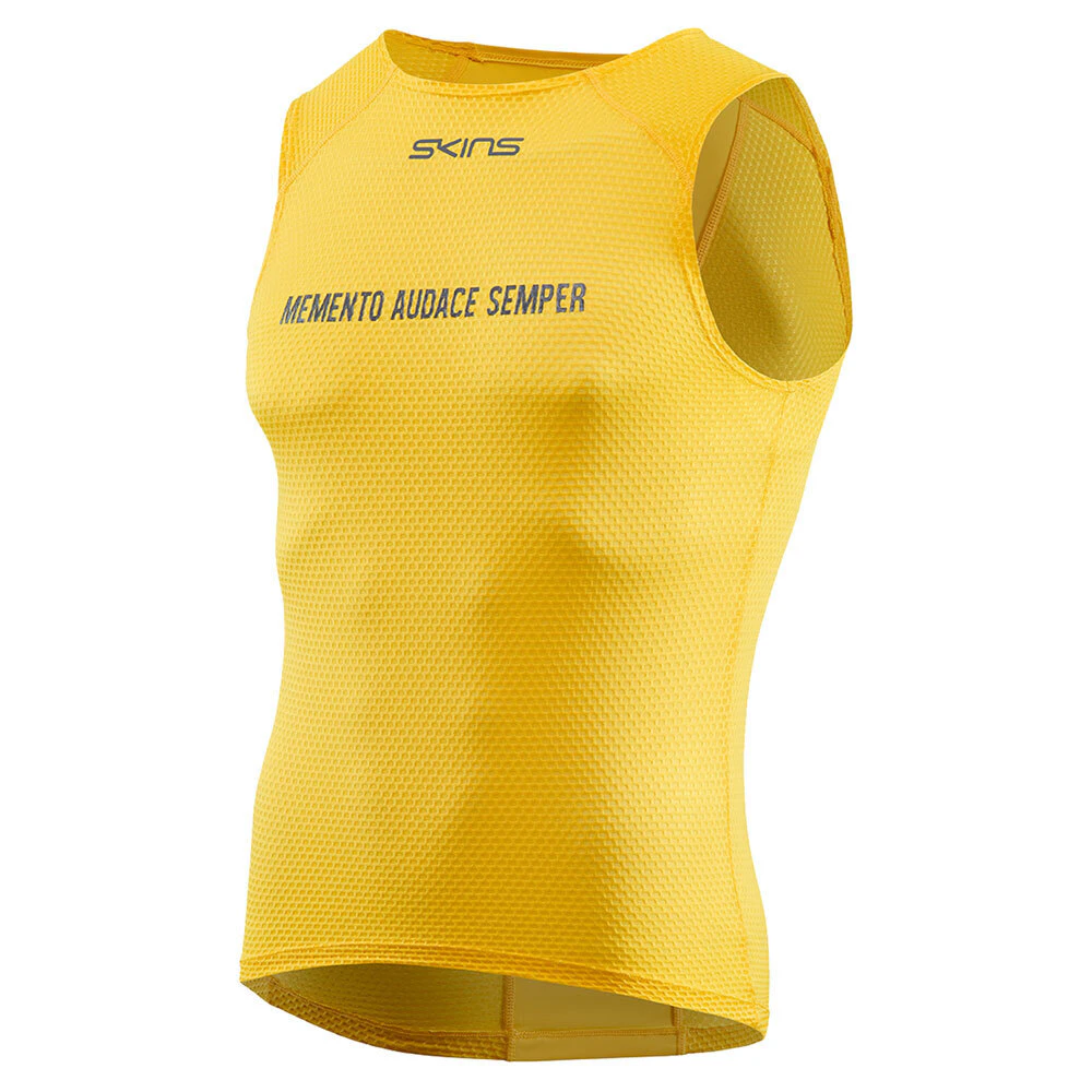 SKINS Cycle/Cycling Men's Sleeveless Thermoregulating Baselayer Tank Top Zest - Yellow