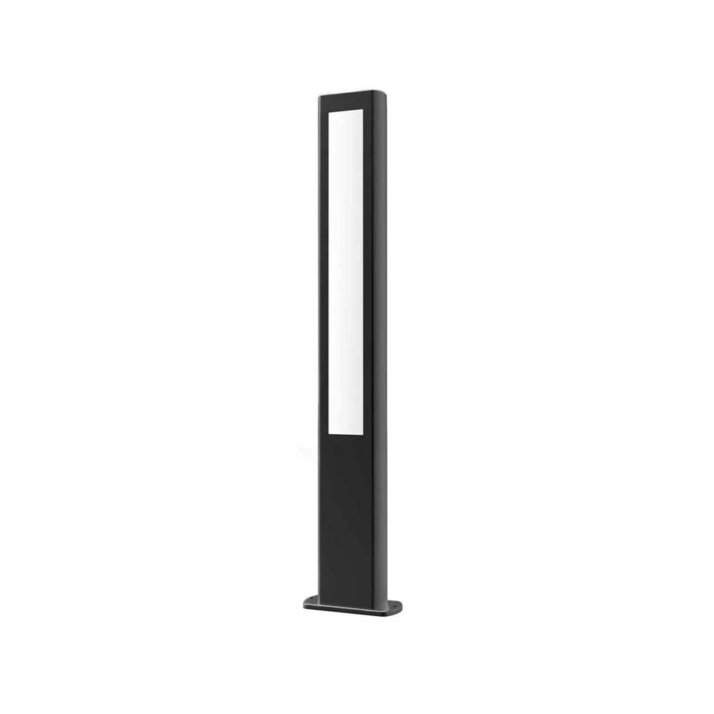 Amun Exterior LED Surface Mounted Bollard Lights IP54 Matt Black Large