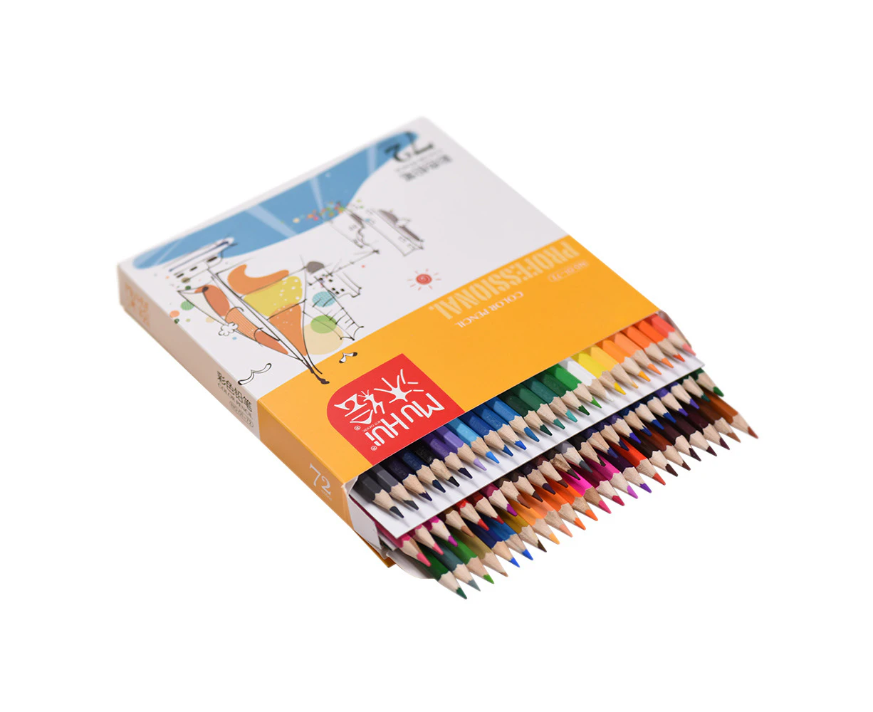 72 Color Premium Pre-Sharpened Oil Based Colored Pencils Set for Kids Adults Artist Art Drawing Sketching Writing Artwork Coloring Books