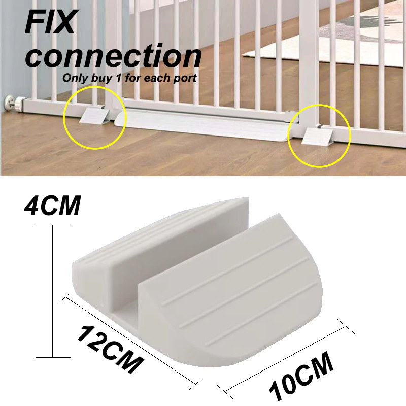 Adjustable Baby Pet Child Kid Safety Security Gate Stair Barrier Door Extension [Safety Gate: FIX connection---Colors follow the gate]