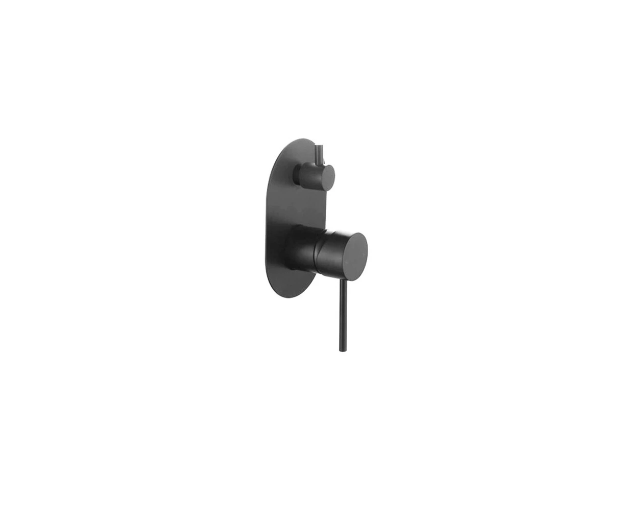 Black Pin Handle Brass Shower Mixer With Diverter