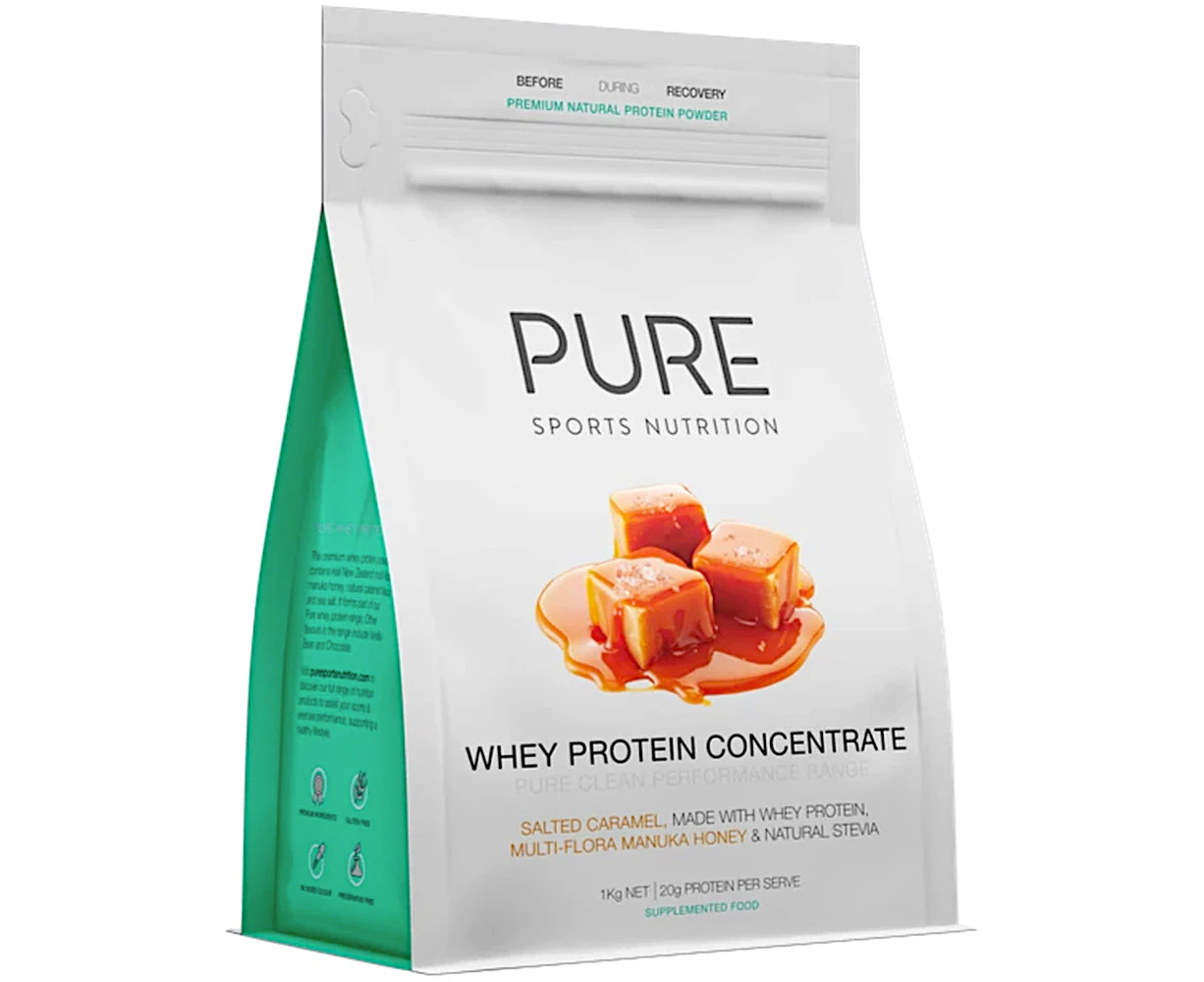 PURE Whey Protein Concentrate Honey Salted Caramel 1kg Pouch