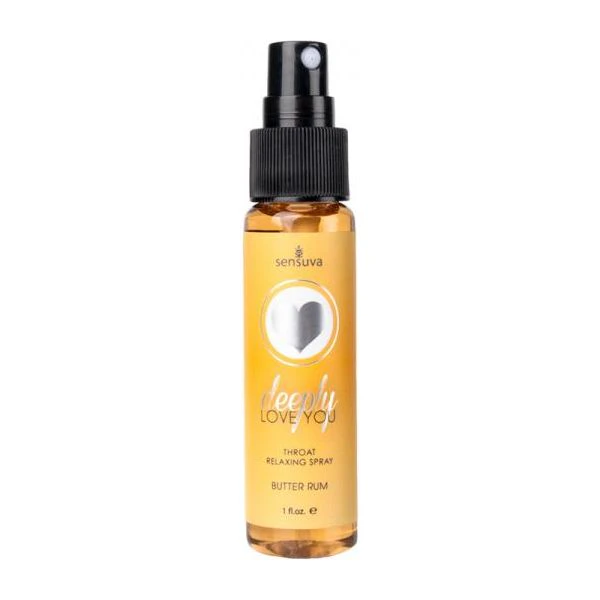 Introducing The Sensapleasure Deeply Love You Throat Relaxing Spray Butter Rum 1oz: A Sensational Oral Pleasure Enhancer