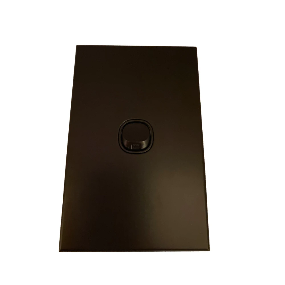 Pack of 10 3A AU 1 Gang Wall Switch  SAA  Slim Black - Single