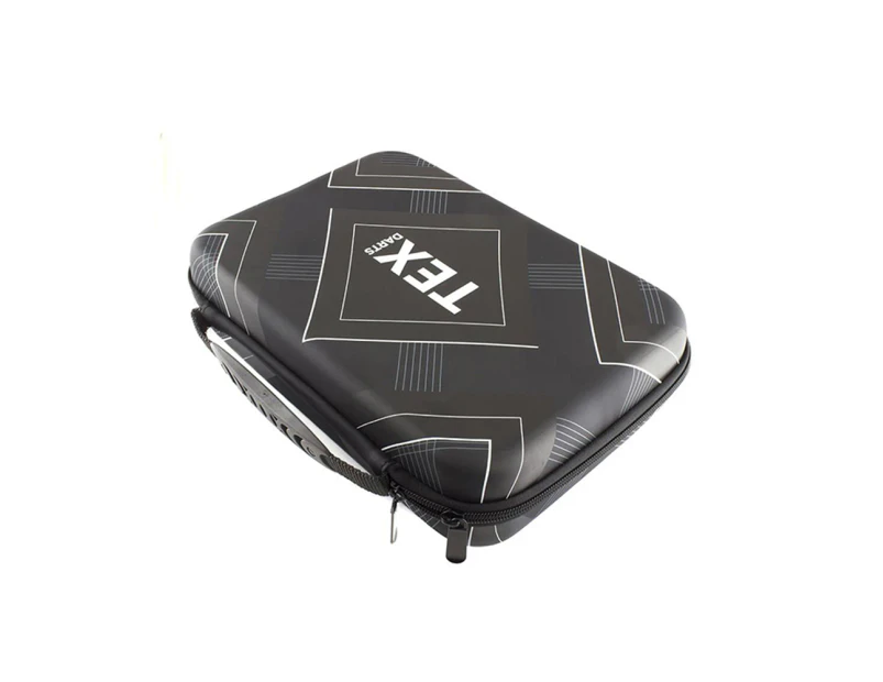 TEX Darts Deluxe 12 Dart Portable Protective Storage Carry Case Black/White
