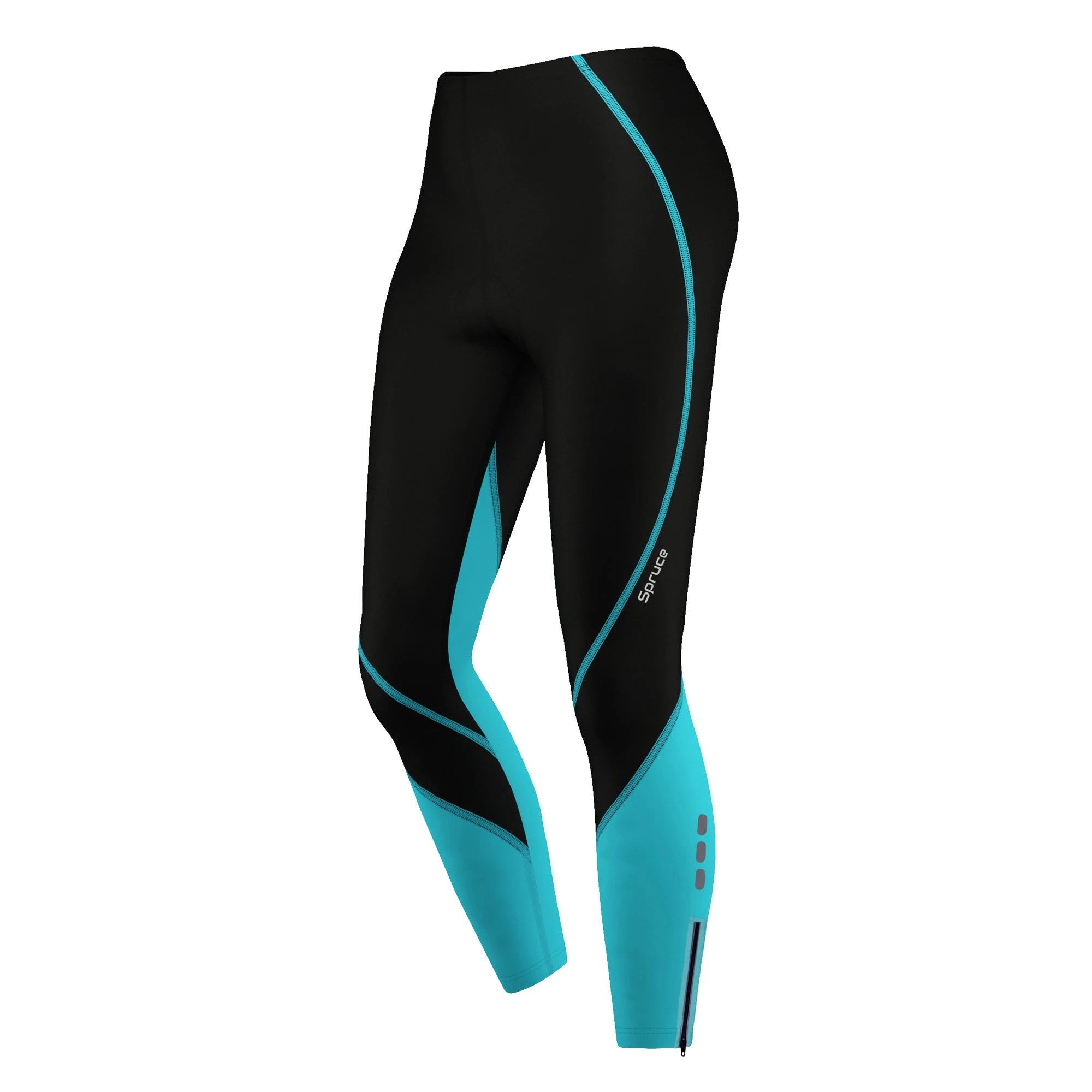 Spruce Women's Cycling 3D GEL Padded Tights - Cyan