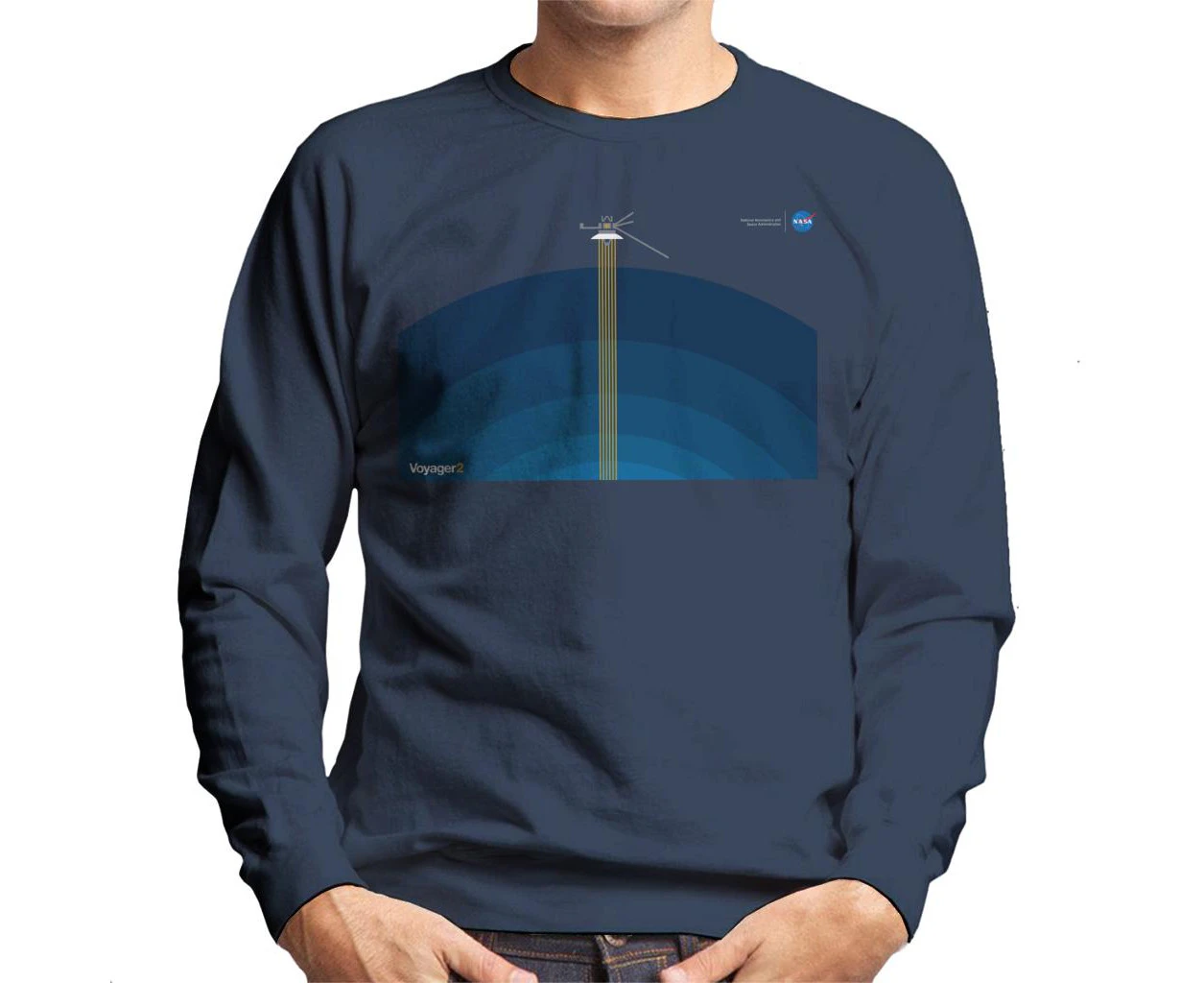 NASA Voyager2 Transmission Men's Sweatshirt - Navy Blue