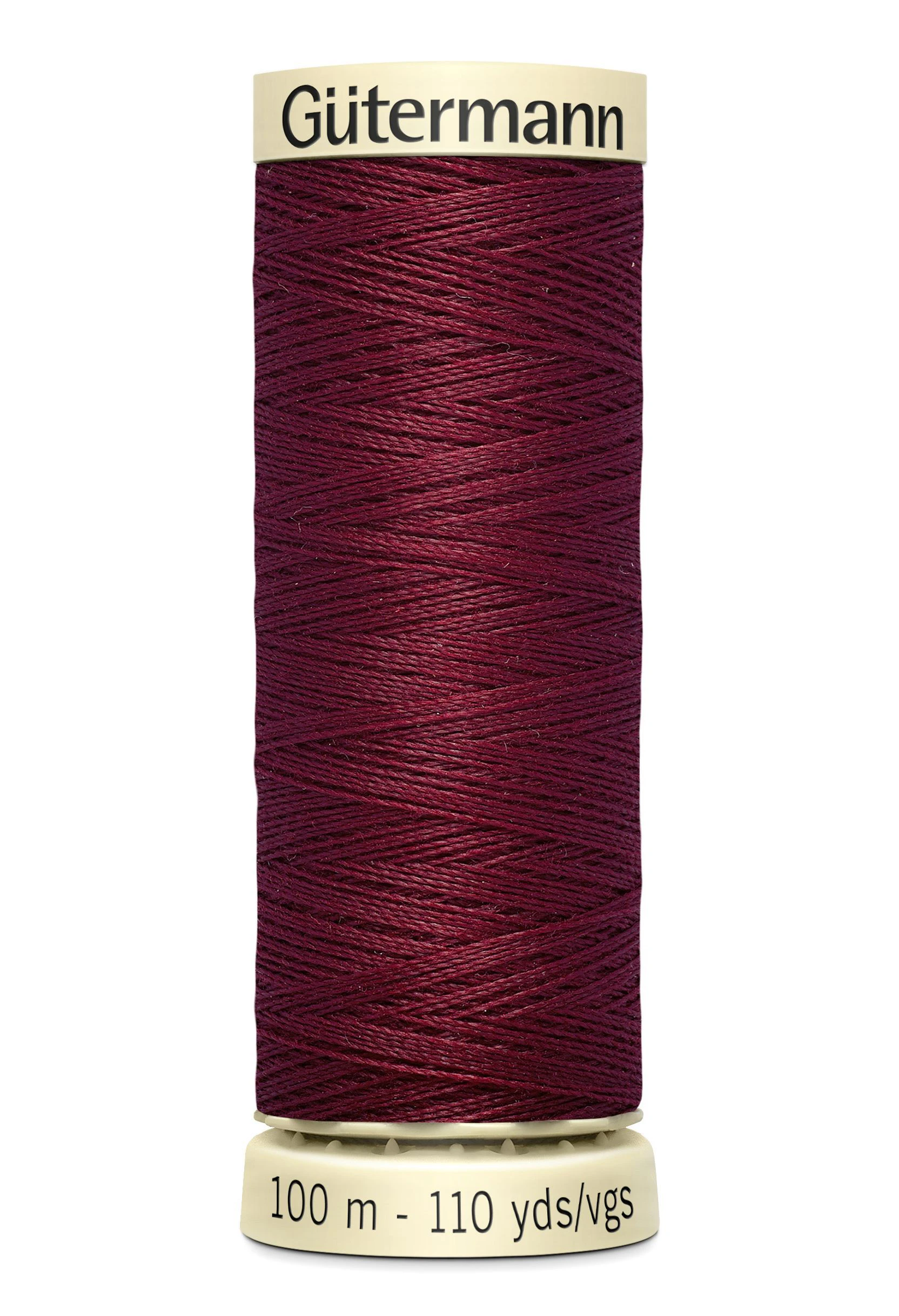 Gutermann Sew-all Thread 100m #368 VERY DARK GARNET, 100% Polyester