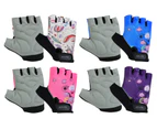 Spruce Ladies Cycling Half Finger Foam Padded Gloves - Purple