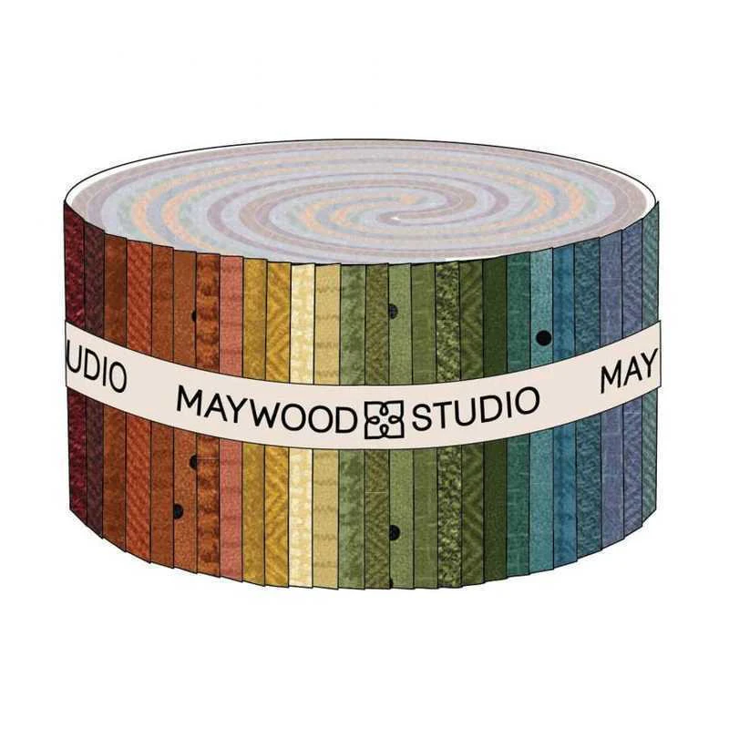 Maywood Studios 2.5" Strips Colours Vol 2 Woolies Flannel Fabric by Bonnie Sullivan