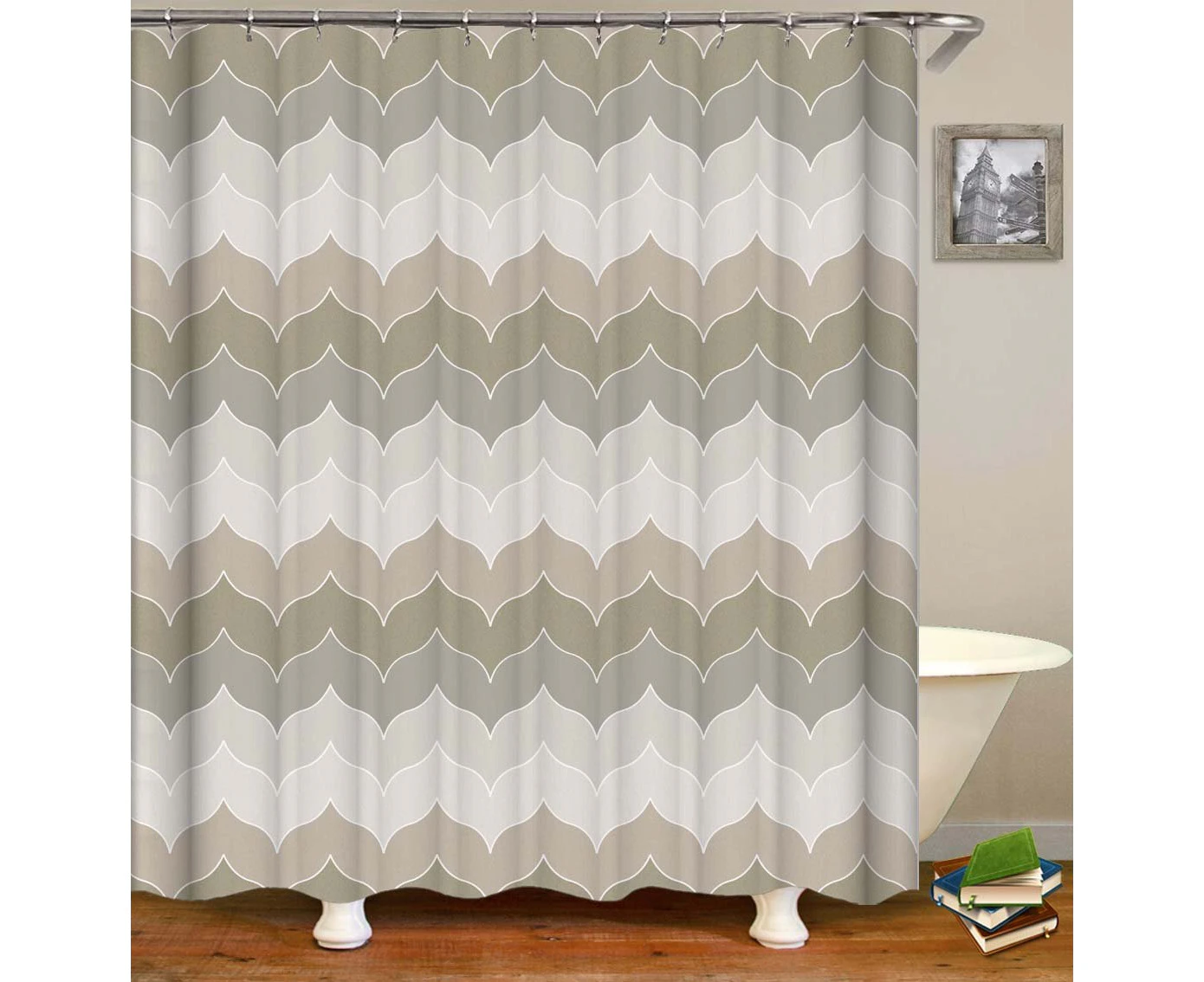 Pastel Grey Shower Curtain