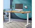 Oikiture Standing Desk Electric Height Adjustable Stand Office Dual Motor 120cm
