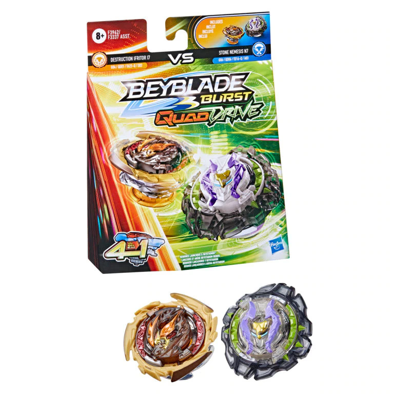 Beyblade Burst QuadDrive Dual Pack [Pack: Destruction Ifritor/ Stone Nemesis]