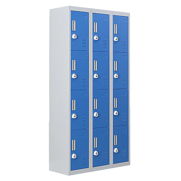 12-Door Locker for Office Gym Shed School Home Storage - 3-Digit Combination Lock