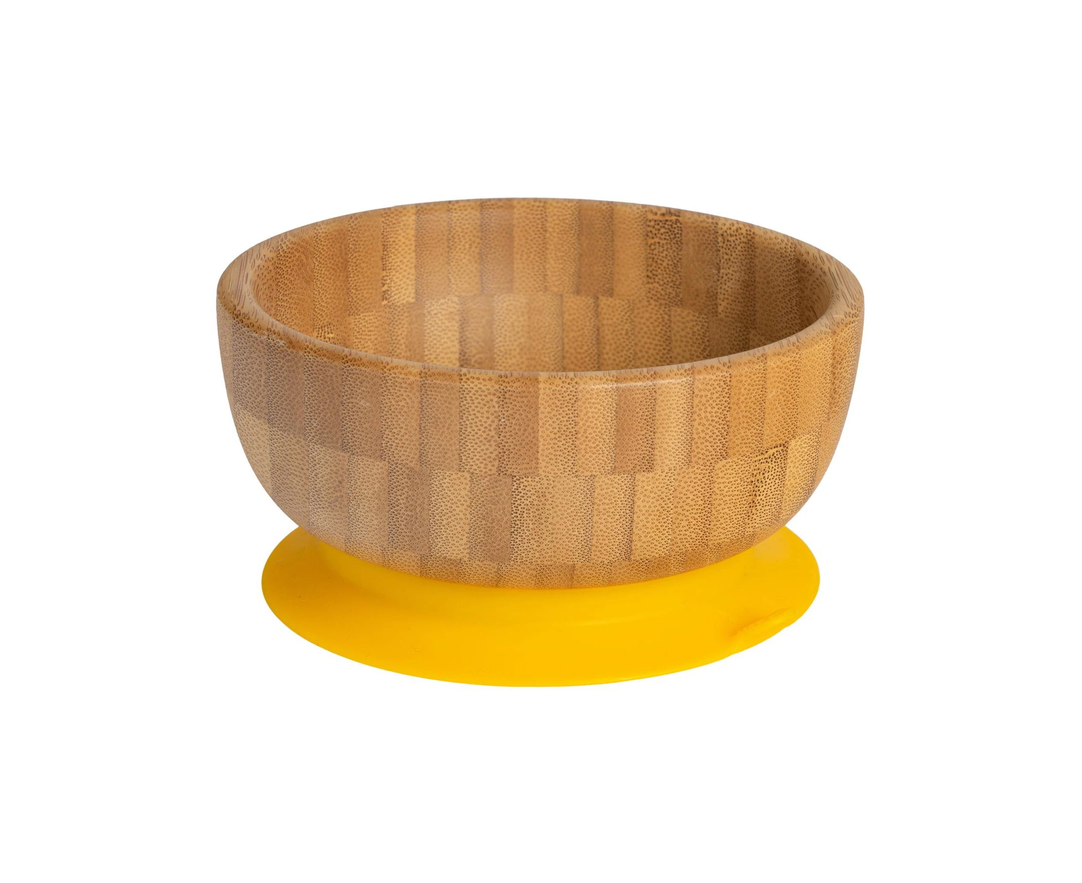 Tiny Dining Children's Bamboo Cereal / Dessert Bowl with Stay Put Suction - Yellow