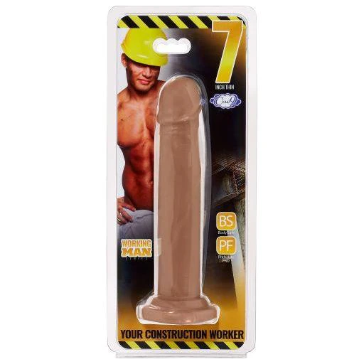 Cloud 9 Novelties Working Man 7 Light Skin Tone Beige Realistic Dildo Without Balls The Construction Man Thin Dong (model: 2022) F