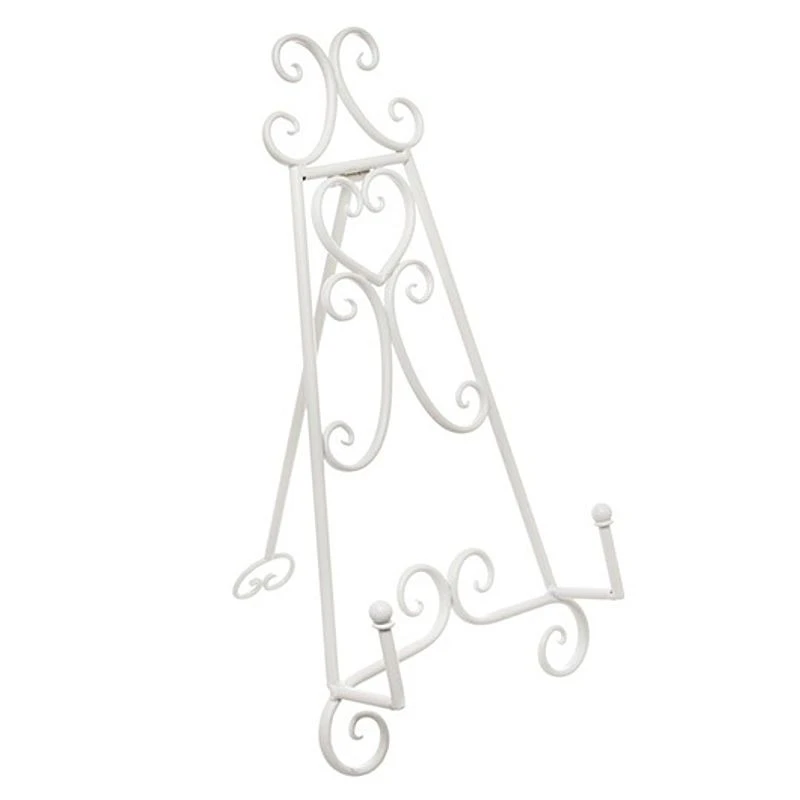 Wedding Easel Stand White Picture Display Lightweight Metal For Table 23 x 46cm