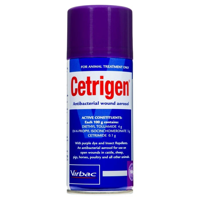 Cetrigen Antibacterial Wound Virbac Cetrigen Aerosol for All Animals (100 grams)