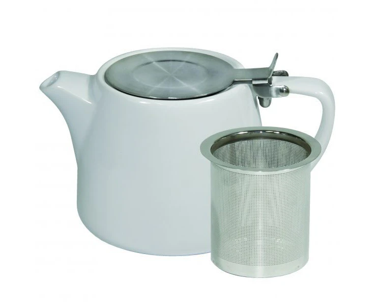 Brew-White Stackable Teapot 600Ml  x 1 - White