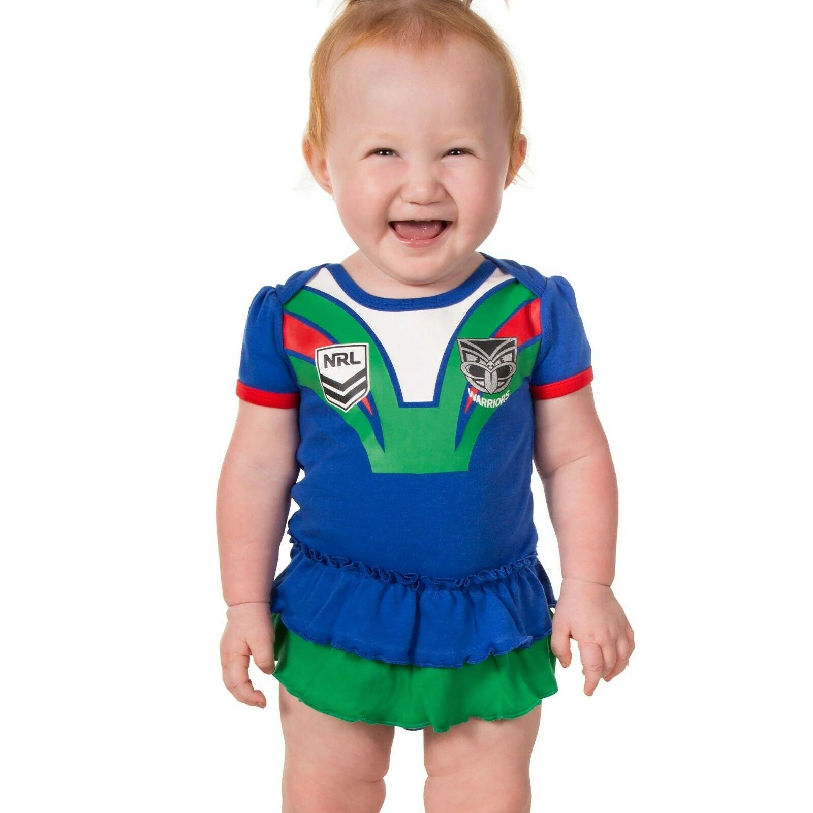 NRL Girls Tutu Footy Suit Body Suit - New Zealand Warriors -  Baby Toddler Kids