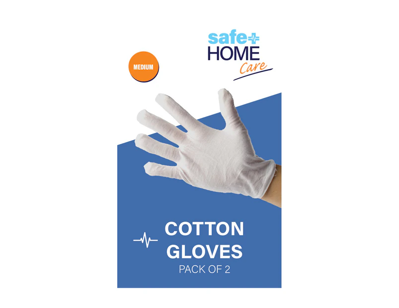 Safe Home Care Cotton Gloves - Medium Pack of 2