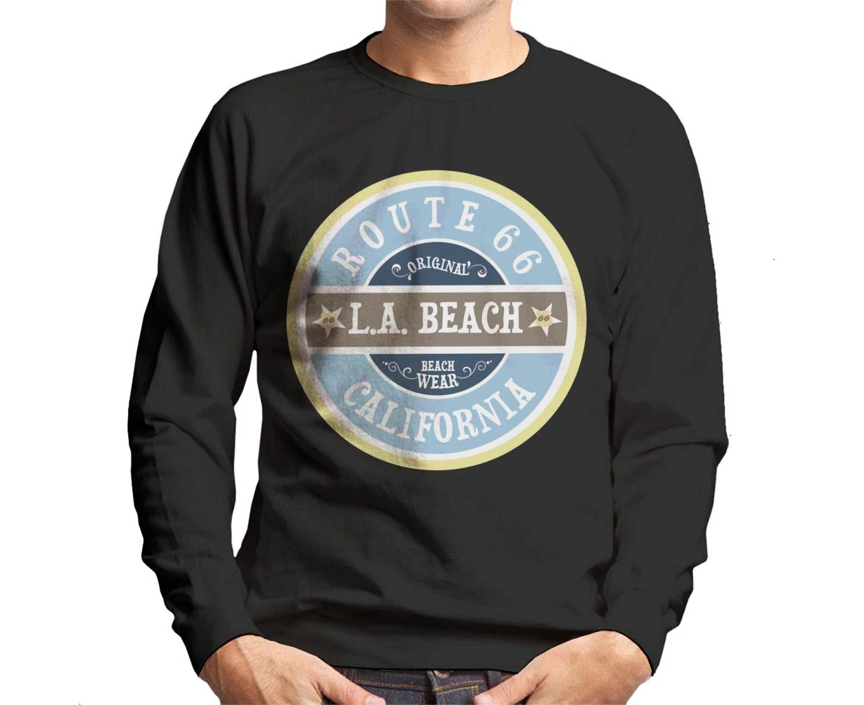 Route 66 Original Beach Wear Men's Sweatshirt - Black