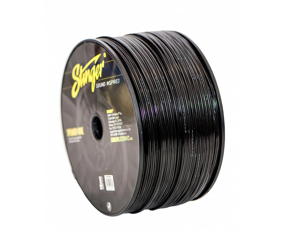 Stinger SPW518BK1 PRO Series 18 Gauge Speaker Wire P/M (Black)